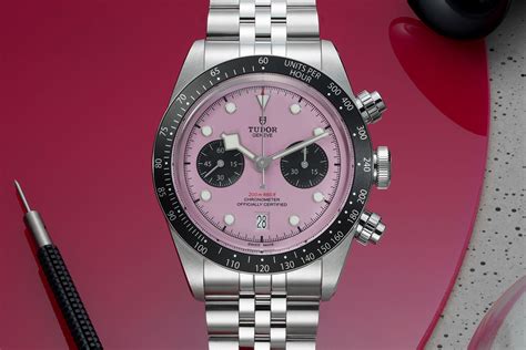 tudor crono pink|tudor pink chrono for sale.